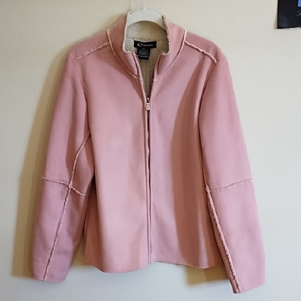 PINK SUEDE JACKET BT ESTUDIO.
